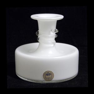 holmegaard white napoli vase designed by jacob bang
